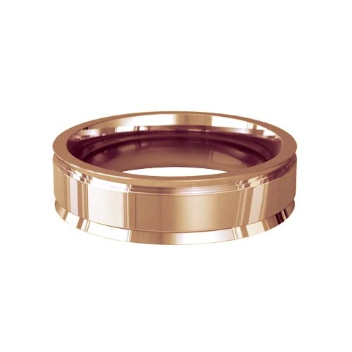 Patterned Designer Rose Gold Wedding Ring - Insieme
